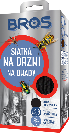 Obrazek BROS SIATKA NA DRZWI 140x220 CZARNA